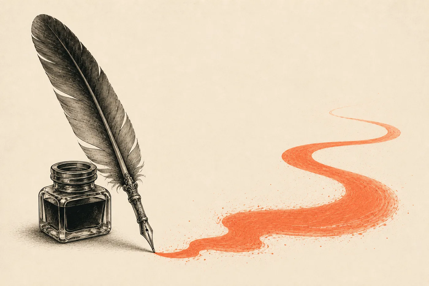 Editorial illustration of repeated content cards being refined into one distinct coaching point of view.